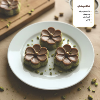 شکلات پسته ای سایز بزرگ- پک 4 عددی