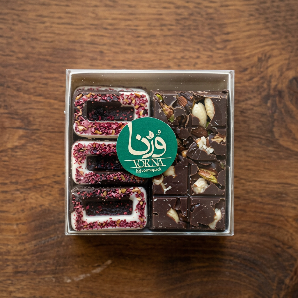 پک شکلات گل‌سرخی و آجیلی سایز بزرگ