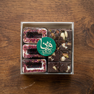 پک شکلات گلسرخی و آجیلی سایز بزرگ