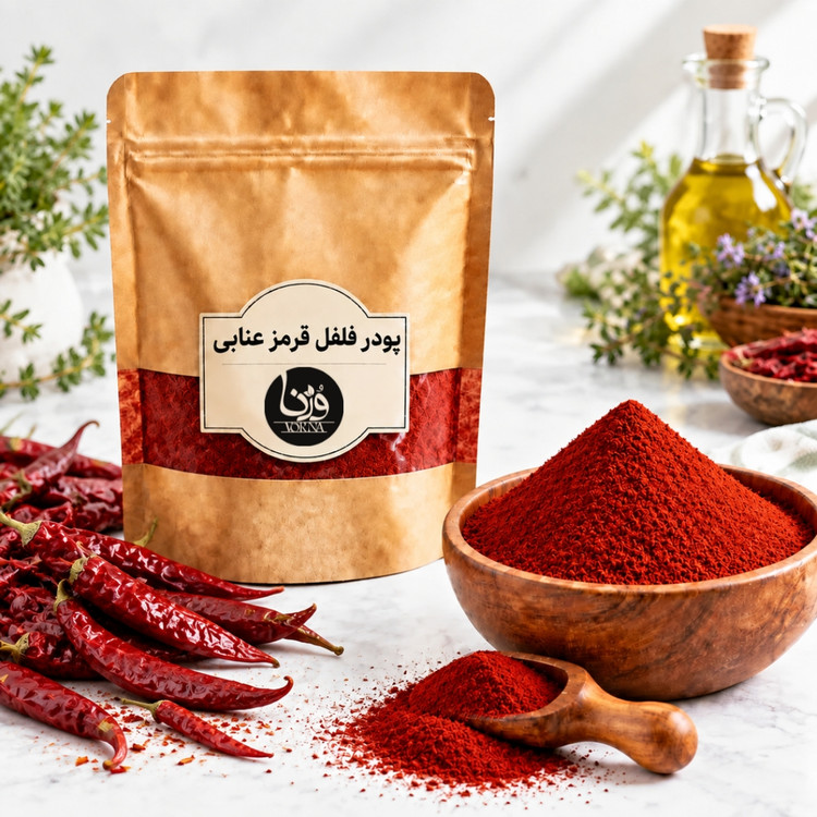 پودر فلفل قرمز عنابی- 100 گرمی